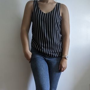 3 for 15 Reversible striped polkadot tank top